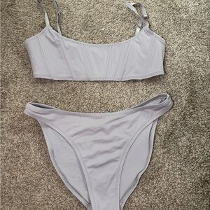 SKIMS Light Gray Bikini Set